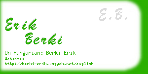 erik berki business card